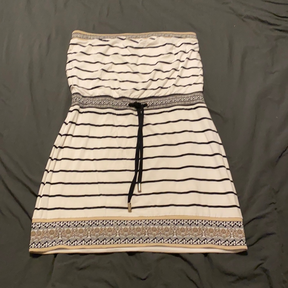 Strapless White House Black Market Dress
